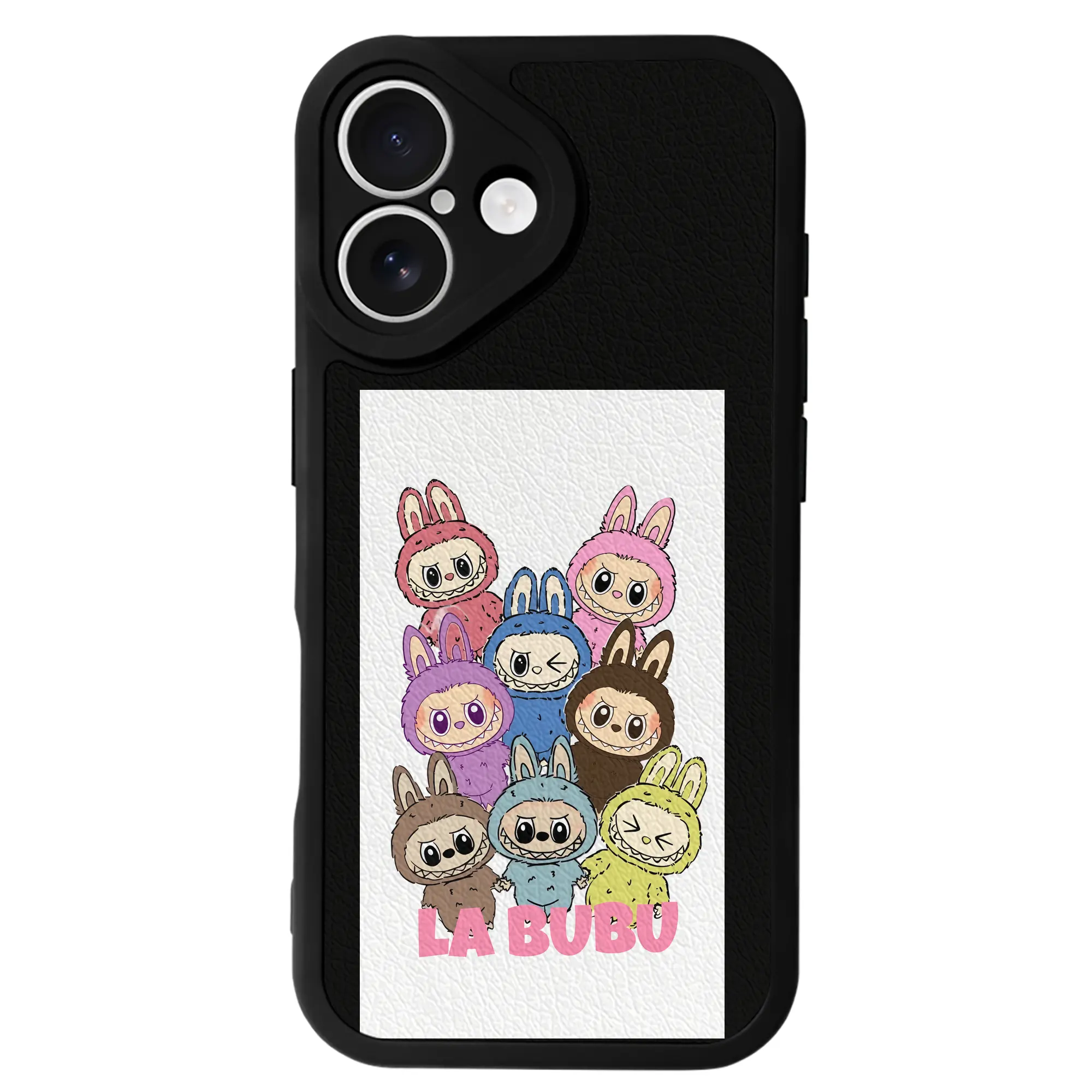 ラブブ グッズ ラブブ - IPhone 16シリーズ対応 ・ シリコンスマホケース ・ レザー調 ・ 高精度フィット ・ 耐衝撃 ・ ワイヤレス充電対応 ・ 精密カット